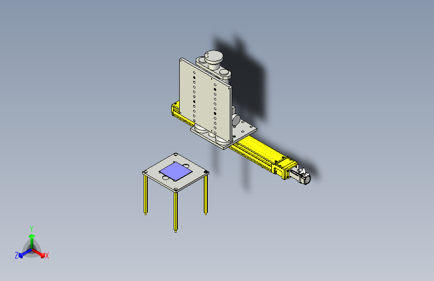 一款面板检查装置3D模型