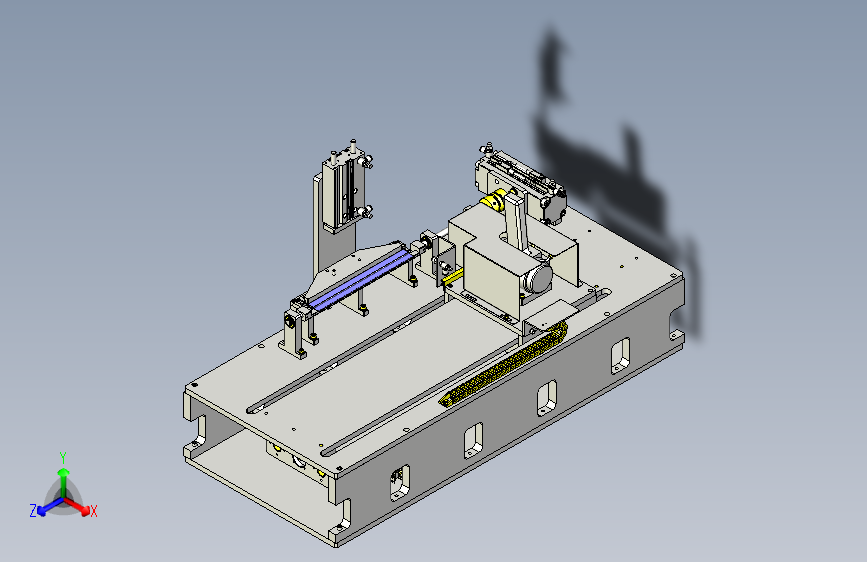 一款片材成型机3D图模型 主视图