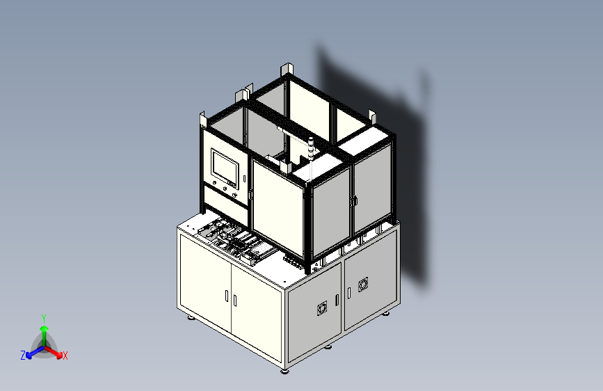 一款全自动贴膜设备3D图纸