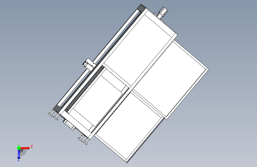 一款升料机3D模型 俯视图