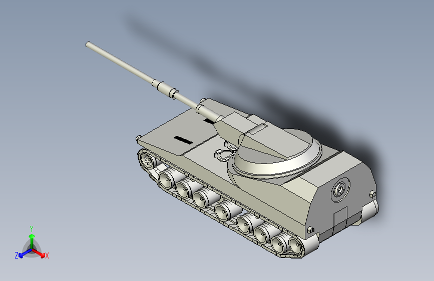 proe绘制坦克模型结构完整