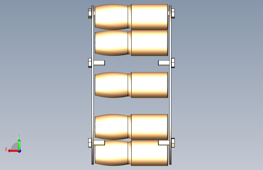 弹性柱销联轴器 LX6 60X122-70X137(圆弧销基准) 背面视图