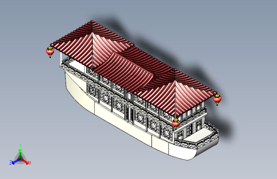 仿古餐饮趸船