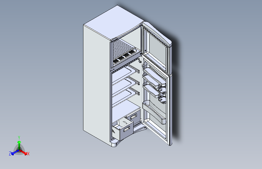 上下单开门冰箱