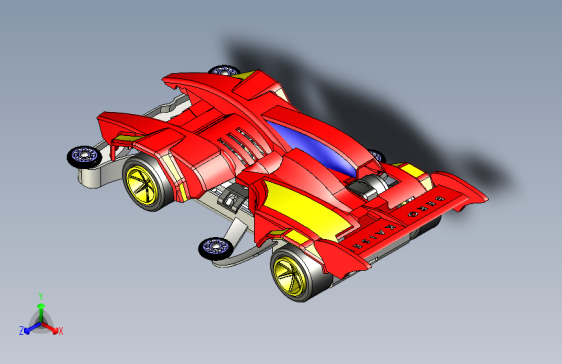 四驱车模型3D图
