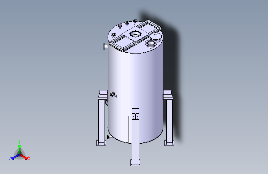 2000x4000-熟化塔 3D模型