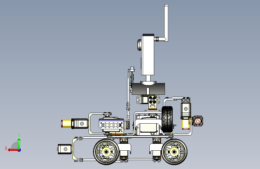 Arduino麦克纳姆轮（全向轮）四驱agv小车_Inventor 2023_模型图纸下载 – 懒石网