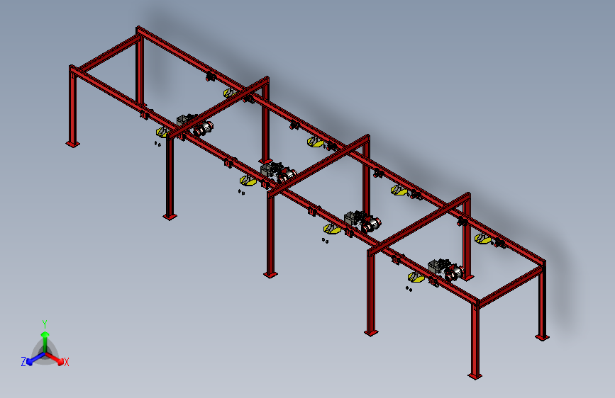 车间大型多台行吊