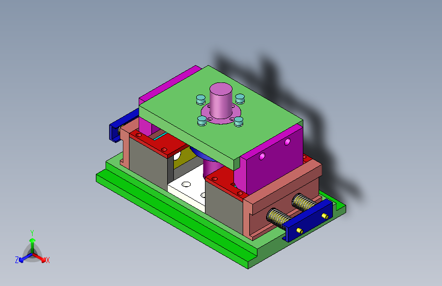 斜楔式侧向冲孔模具