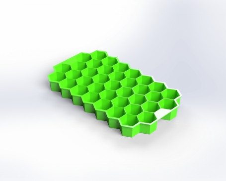 A0005231-六角形冰块托盘和模具设计（核心和凹槽）