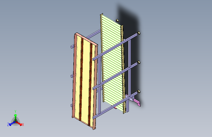 单排带刹辊滚轮架