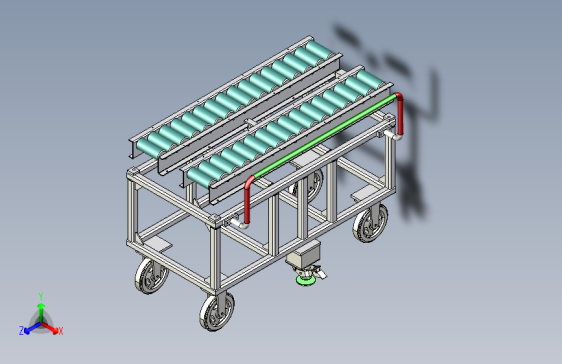 手推式滚筒传送车