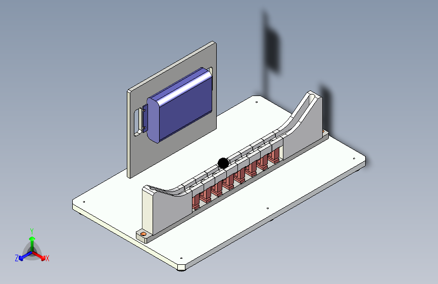 钢球抛物线运动受力模拟平台