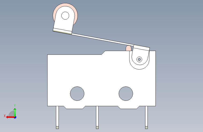 微动开关 背面视图