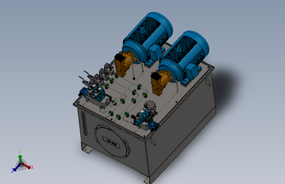 液压缸耐久性试验液压站三维图 1489957===wb30