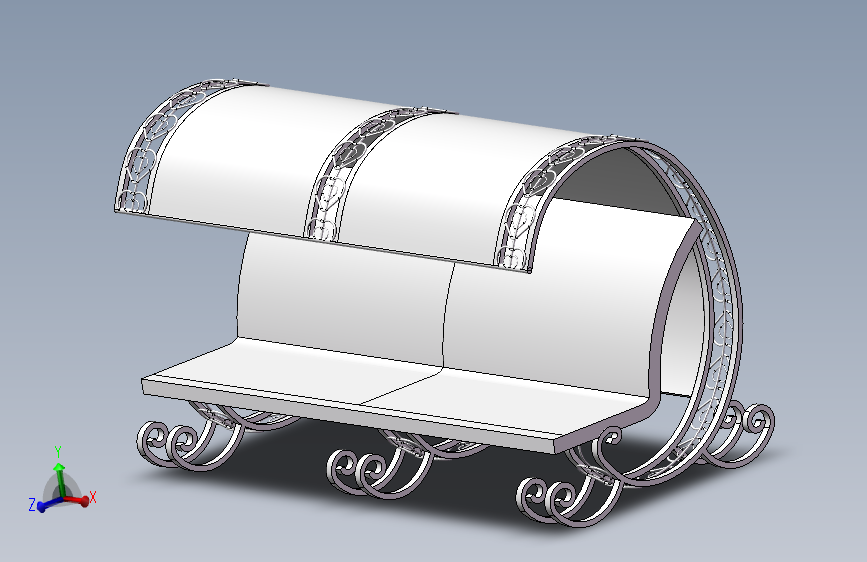 休闲长凳+带遮雨棚