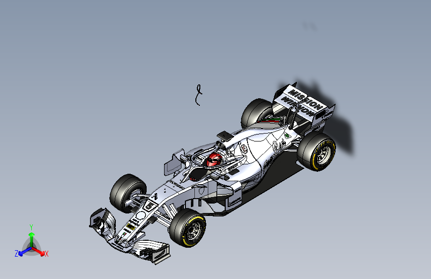 F1法拉利SF71H_Inventor 2023_模型图纸下载 – 懒石网