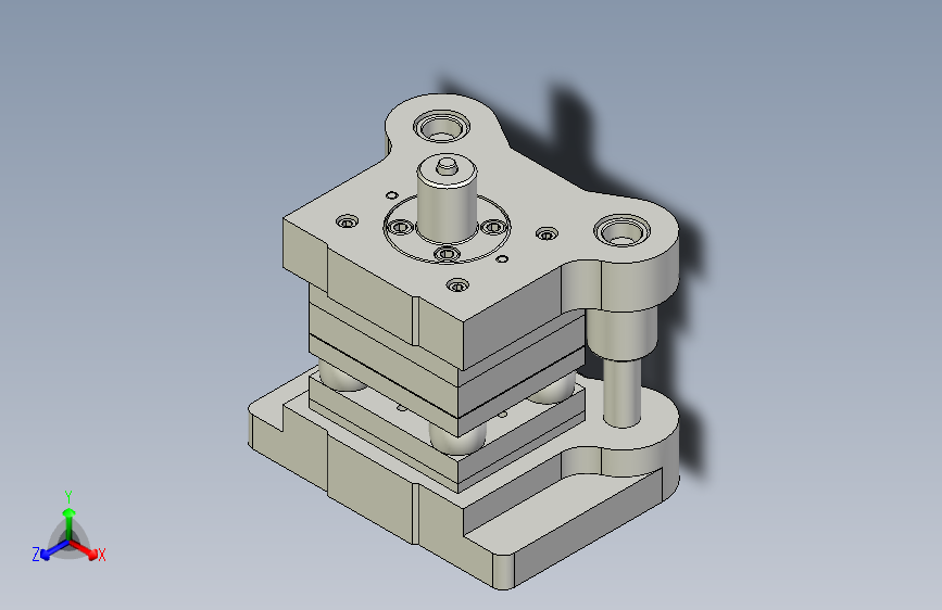 山字型铁芯片冲孔落料复合模设计