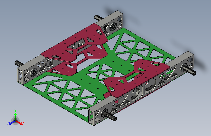 Axiom四轮macnam车底盘3D