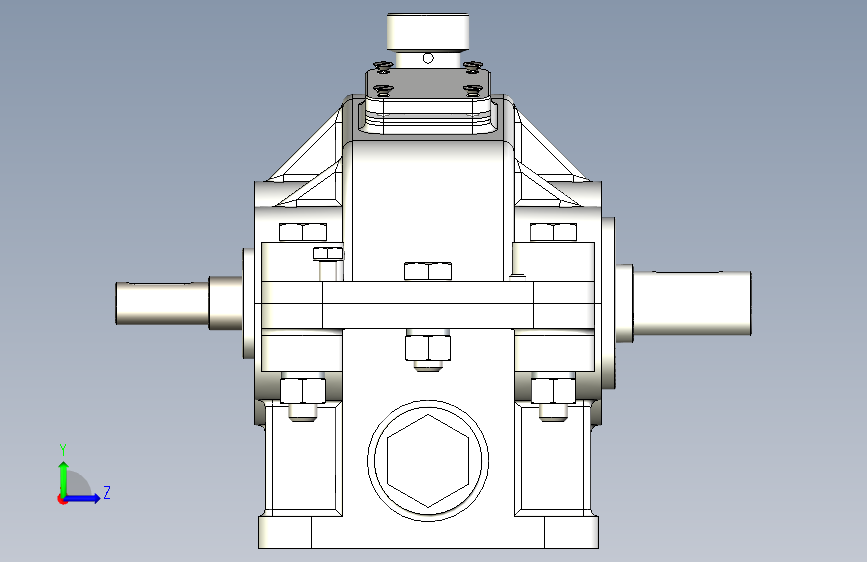sw2020一级减速器 左侧视图