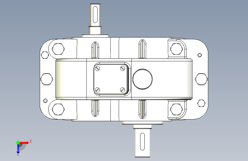 sw2020一级减速器 俯视图