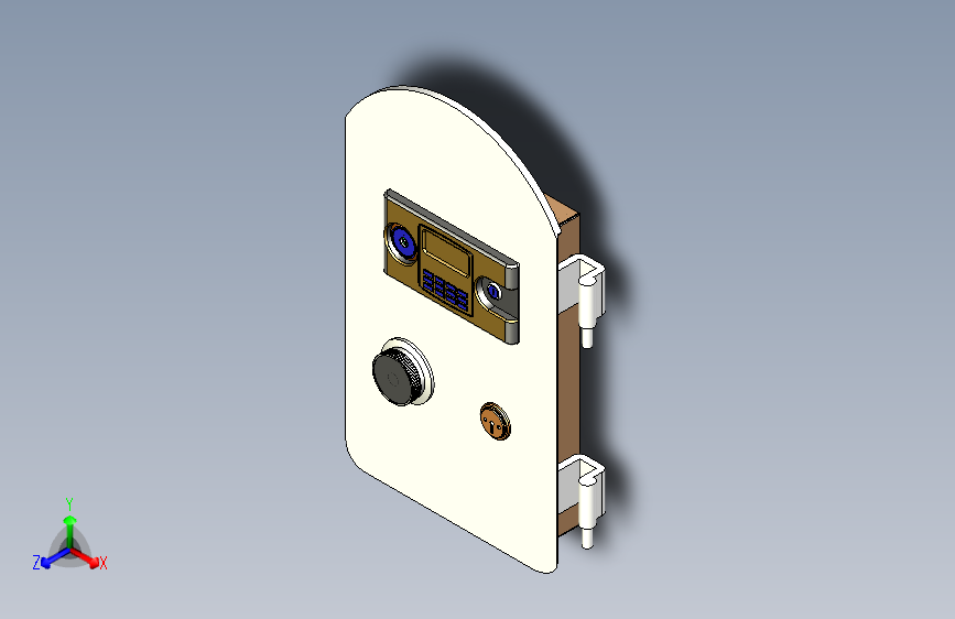 保险柜门详细模型图