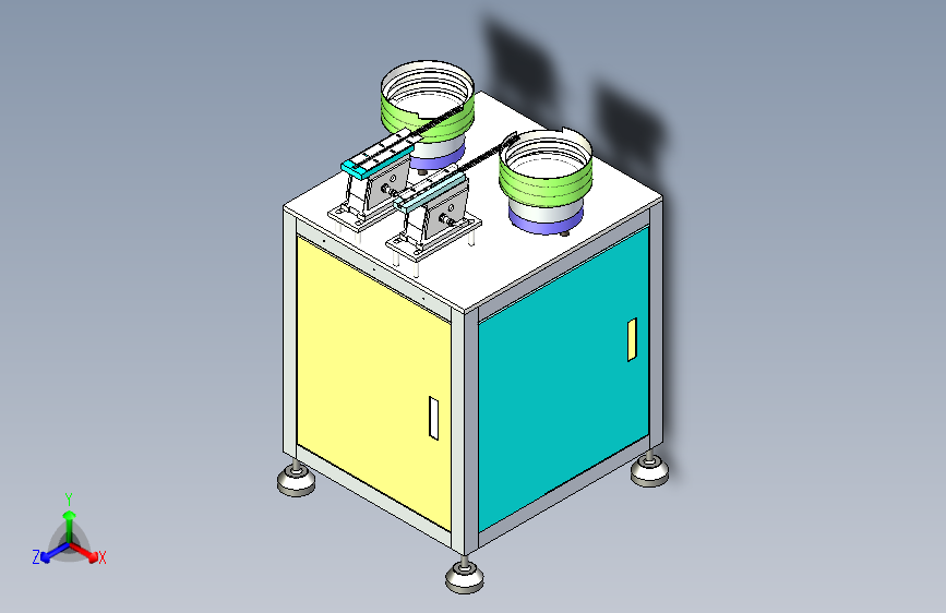 穿心圆柱双振动盘排料设计