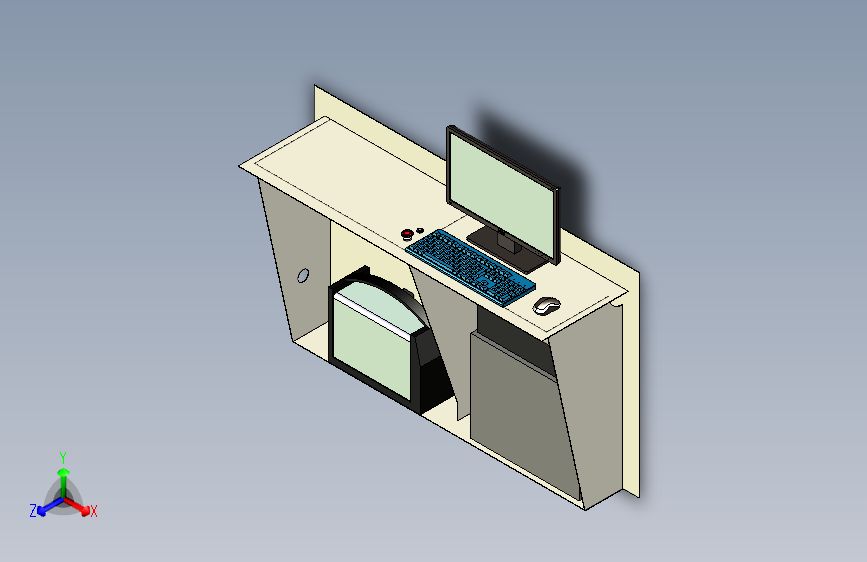 电脑操作台设计
