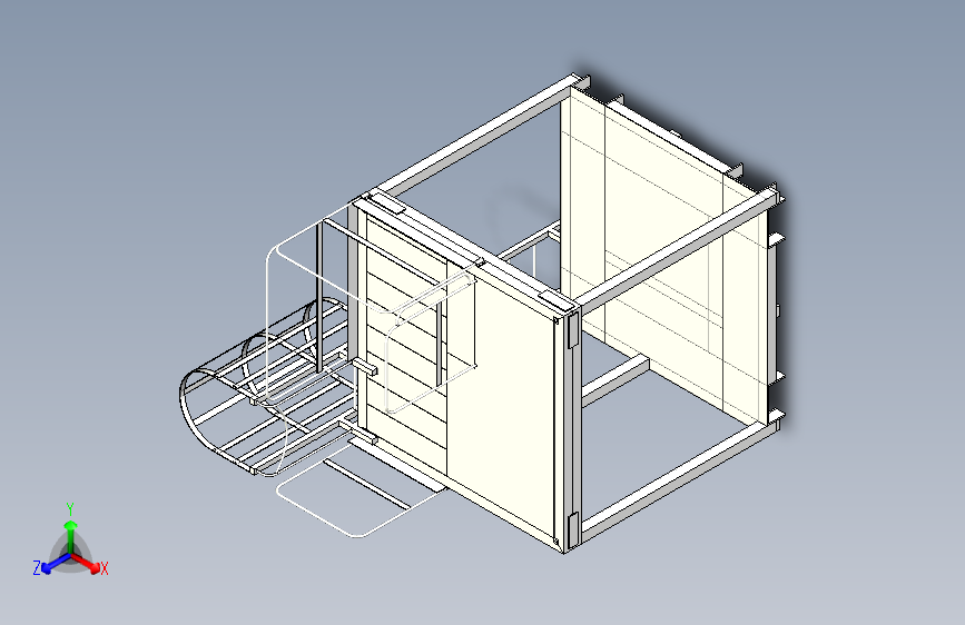 二层钢结构检修平台设计