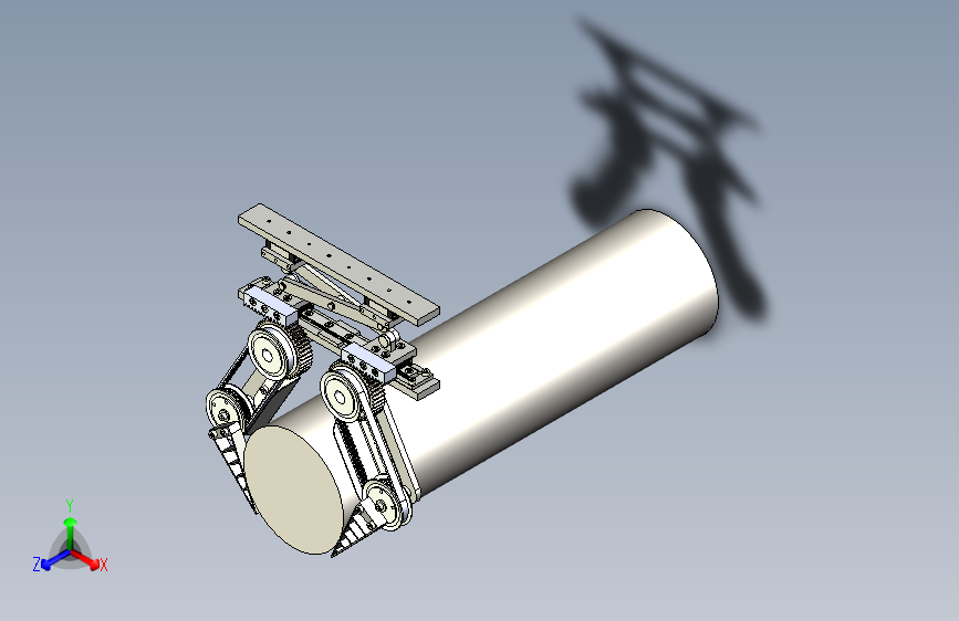 夹管机三维模型