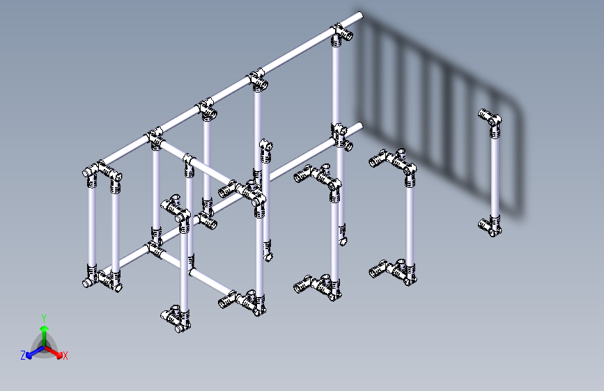 精益管料盒架体