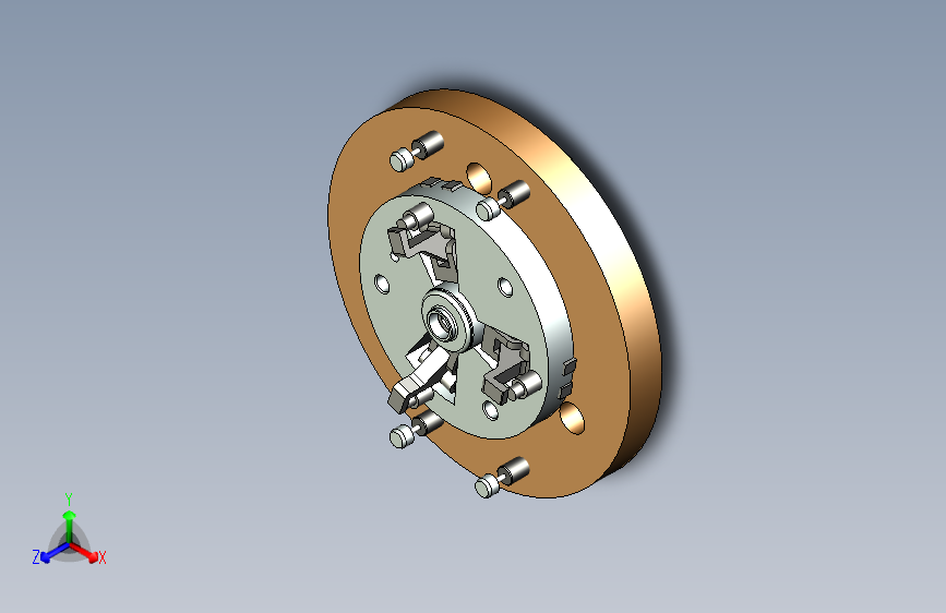 适合薄壁件的三爪压紧车夹具