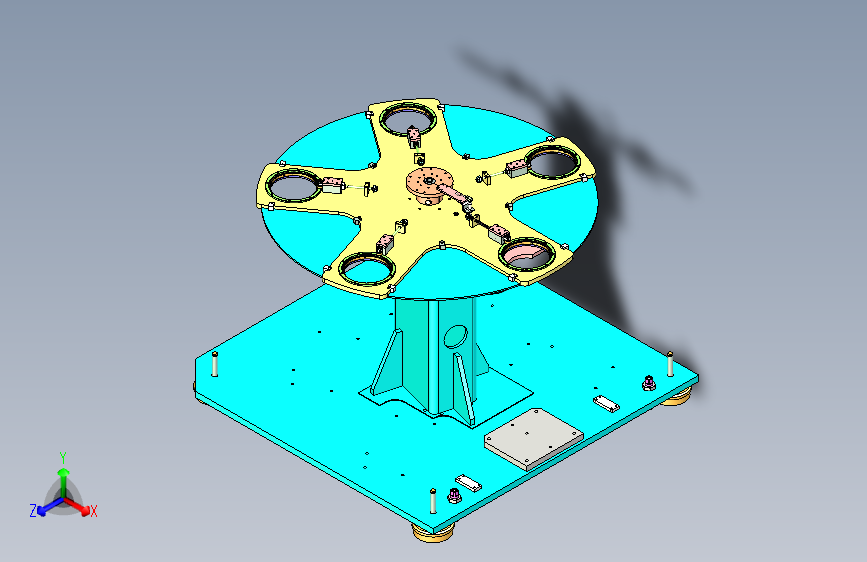 五工位旋转转盘设计