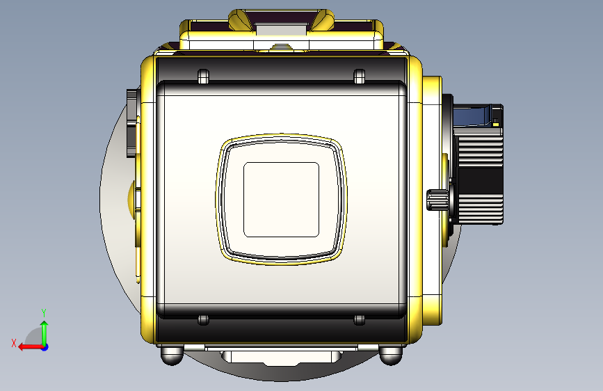相机造型模型 Hasselblad 503CW 背面视图