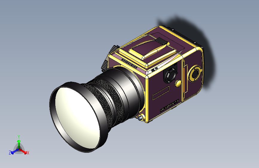 相机造型模型 Hasselblad 503CW 主视图