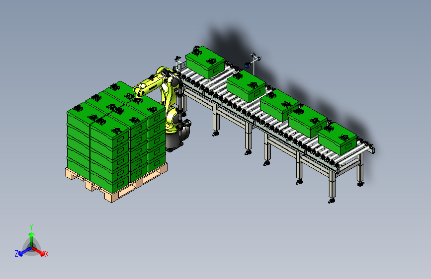 鞋盒标签检测与码垛产线设计