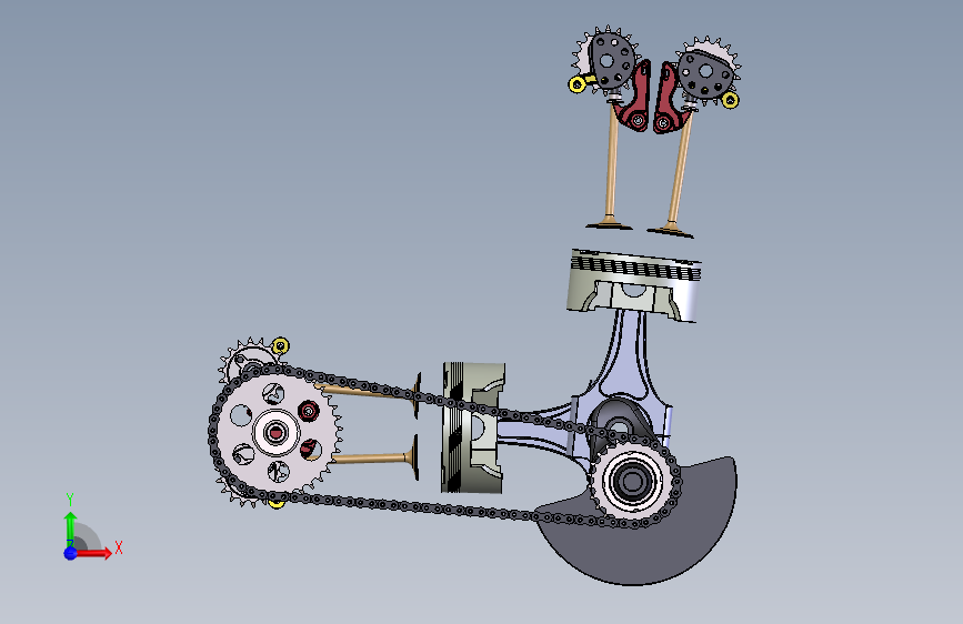 V型双缸摩托车发动机