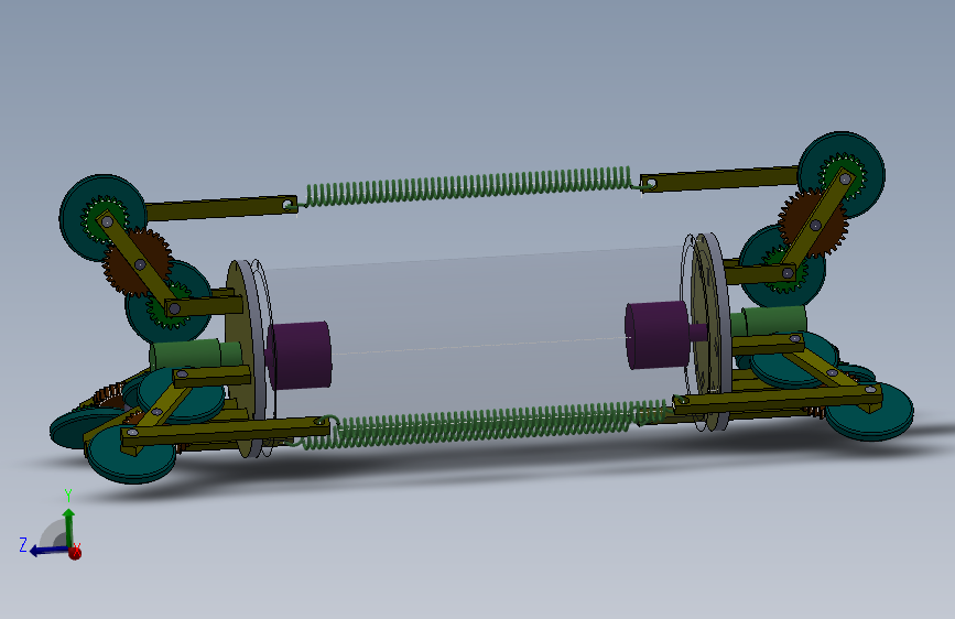 直进轮式管内机器人行走装置结构设计 682896==wb70