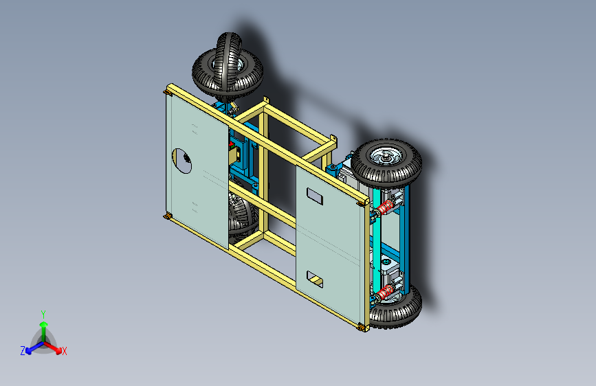 底盘前后悬挂小车
