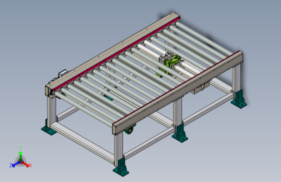 2M单层积放辊筒线