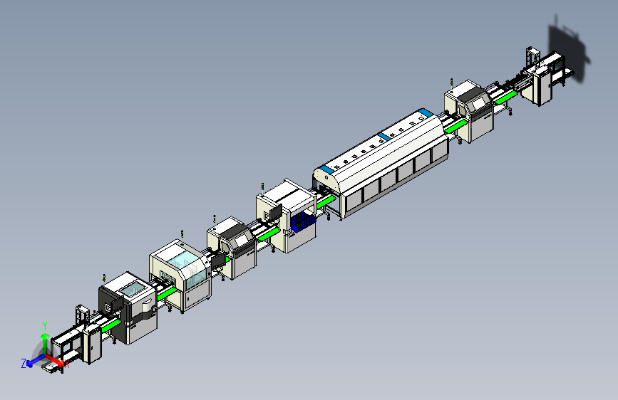 SMT车间示意线体