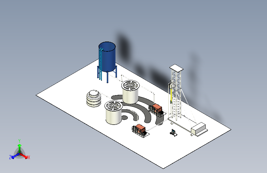 Solidworks建模施工场地