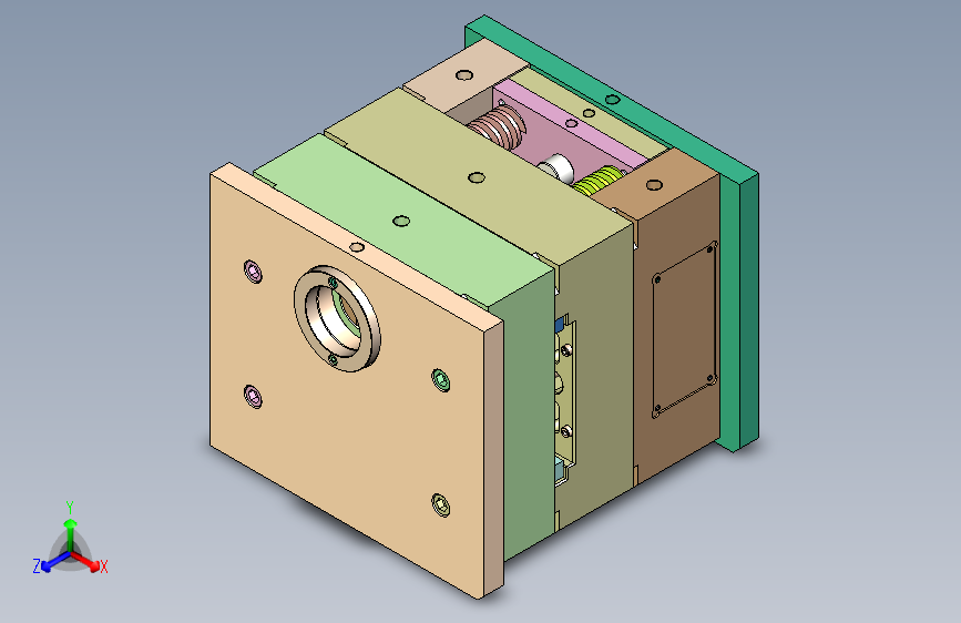 出钞机票口下盖（滑块带滑块抽芯）