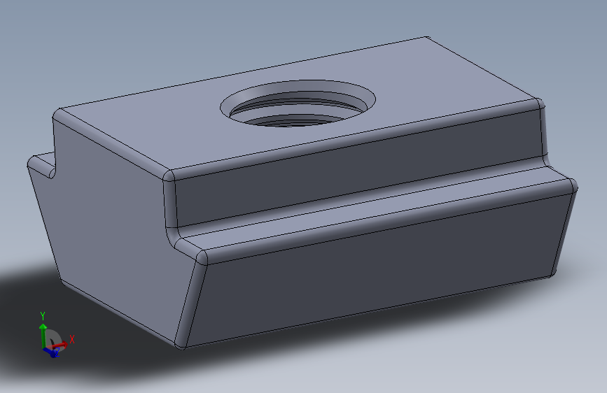 多线程的T型槽螺母