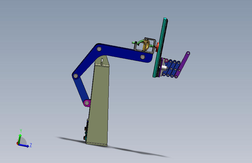 风洞测试中机体圆锥运动装置结构设计和优化三维模型