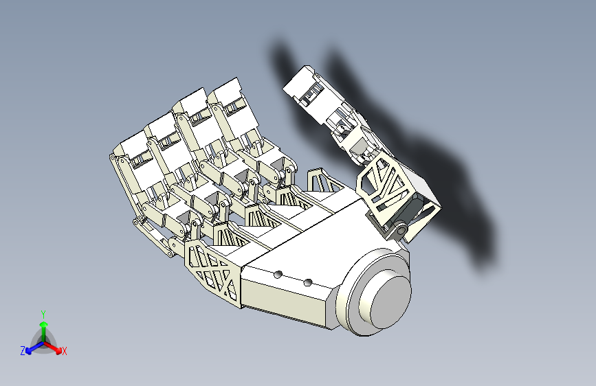 五指仿人灵巧手机械结构设计与仿真【含SW三维图】