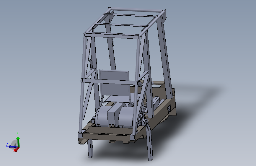 趣味项目的起重机操作室