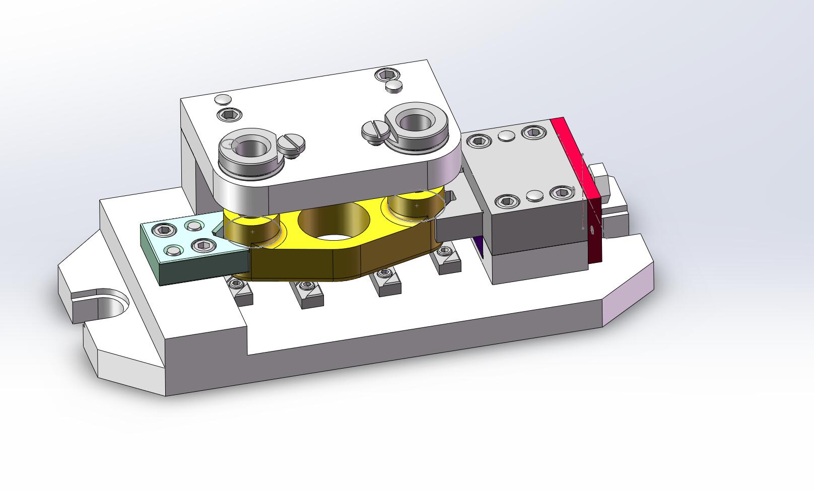 831007拨叉钻φ22孔三维夹具设计