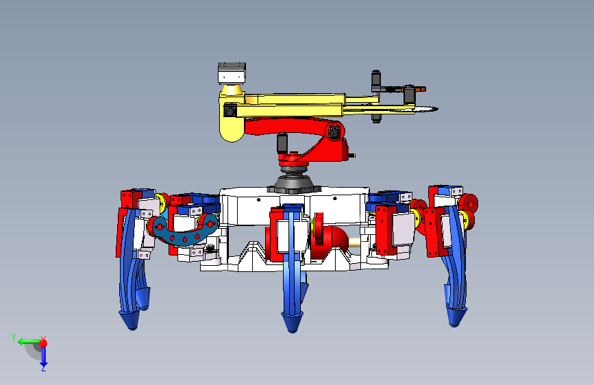 六足机器人设计三维模型-- 284549--80