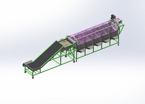 大蒜分级筛选机三维SW